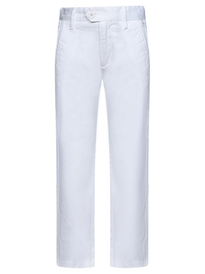 Il Gufo Slim Cut Chino Trousers In White
