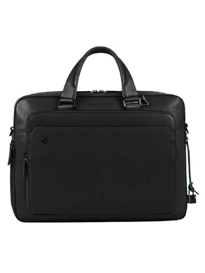 Piquadro Black Leather Briefcase