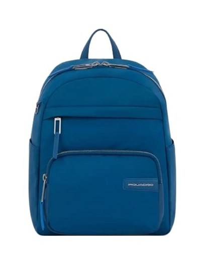 Piquadro Teal Backpack Wiht Rfid Protection In Blue