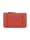 PIQUADRO RED LEATHER CLUTCH BAG
