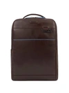 PIQUADRO BROWN BACKPACK WITH RFID ANTI-FRAUD PROTECTION