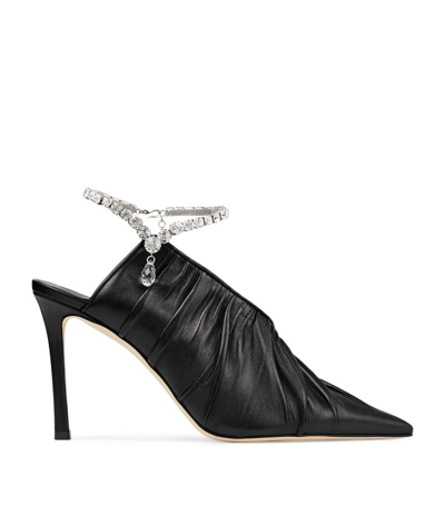 Jimmy Choo Sadia 95 Leather Pumps In Black