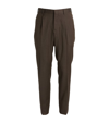 BRIONI STRETCH-WOOL TAILORED TROUSERS