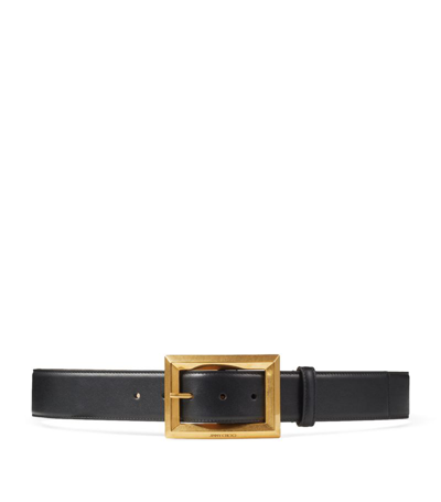 Jimmy Choo Calfskin Arlie Belt In Black