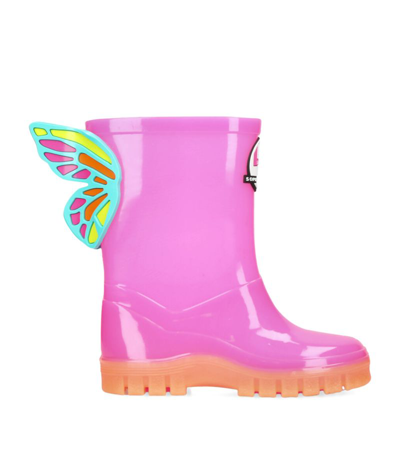 Sophia Webster Mini Kids' Butterfly Wellington Boots In Pink