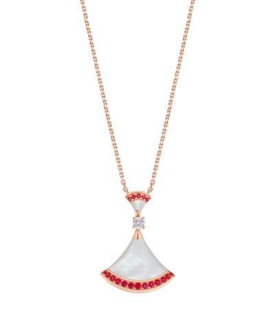 Bvlgari Rose Gold, Diamond, Ruby And Mother-of-pearl Divas' Dream Necklace