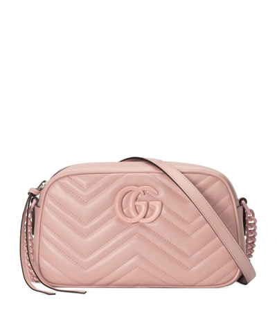 Gucci Mini Gg Marmont Matelassé Shoulder Bag In Pink