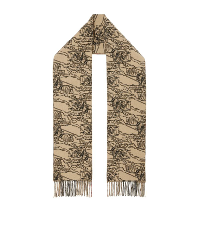 Burberry Ekd Reversible Scarf In Neutrals