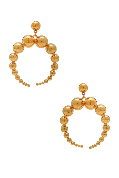 Lpa For Fwrd Crescent Sphere Earrings In Gold Plated