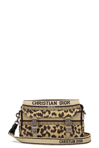 Dior Camp Messenger Shoulder Bag In Leopard
