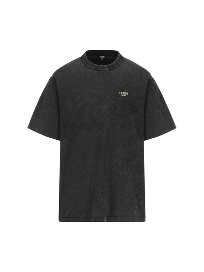 Fendi T-shirts And Polos In Black