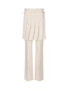 Fendi Ivory Wool Pant In Penelope-cream