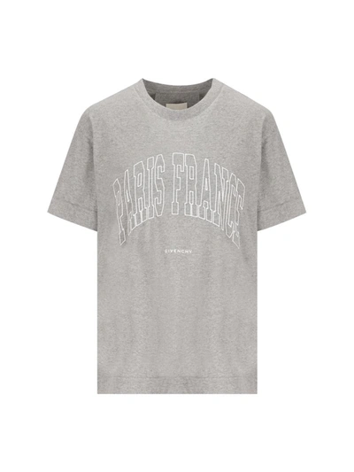 Givenchy T-shirt And Polo Shirt In Light Grey Melange