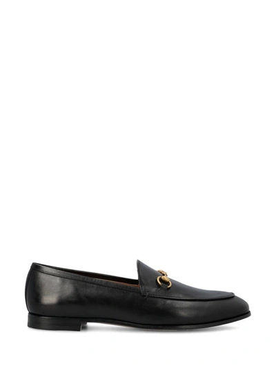 Gucci Women's Jordaan Leather Loafers In Black