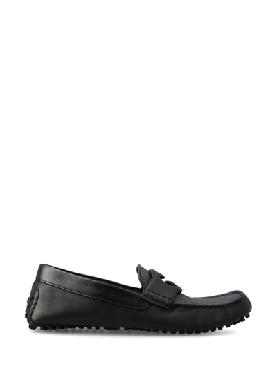 Gucci Interlocking G Driving Shoes In Black