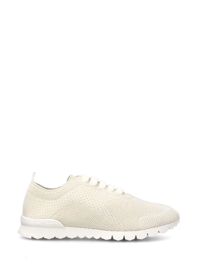 Kiton Fit-knit Low-top Sneakers In Beige