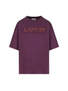 Lanvin Logo-appliqué Cotton T-shirt In Cassis