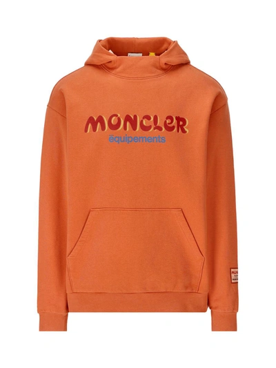 Moncler Genius Moncler X Salehe Bembury Logo Hoodie In Orange