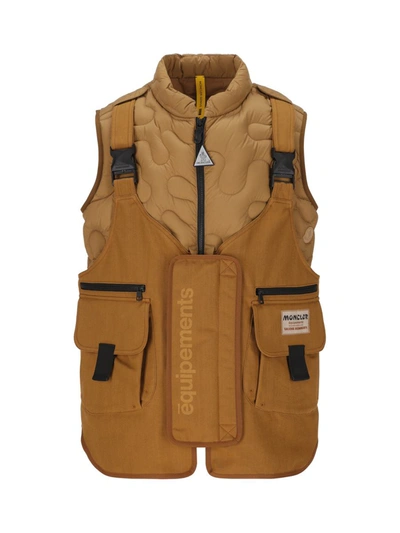 Moncler Genius Moncler X Salehe Bembury Padded Sierpinski Vest In Brown