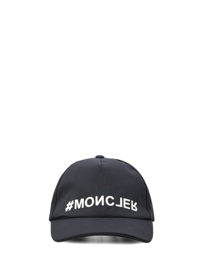 Moncler Nylon Blend Baseball Cap In Black