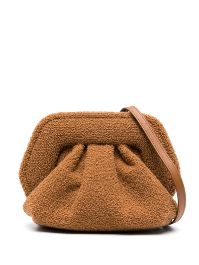 Themoirè Gea Sponge Clutch Bag In Brown