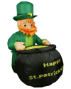 Northlight 4ft Inflatable Lighted St. Patrick's Day Outdoor Decoration In Black