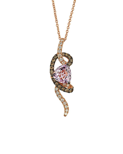 LE VIAN LE VIAN COTTON CANDY AMETHYST 14K ROSE GOLD 2.23 CT. TW. DIAMOND & PINK AMETHYST PENDANT