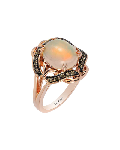 LE VIAN LE VIAN NEAPOLITAN OPAL 14K ROSE GOLD 2.13 CT. TW. DIAMOND & OPAL HALF-ETERNITY RING
