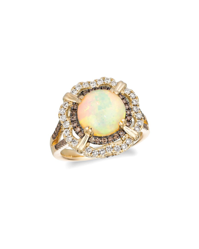 LE VIAN LE VIAN NEAPOLITAN OPAL 14K 2.79 CT. TW. DIAMOND & OPAL HALF-ETERNITY RING