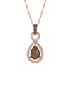 Le Vian Chocolate Cluster 14k Rose Gold 0.92 Ct. Tw. Diamond Pendant