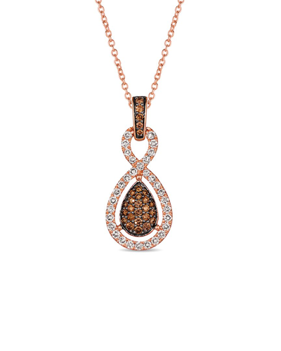 Le Vian Chocolate Cluster 14k Rose Gold 0.92 Ct. Tw. Diamond Pendant