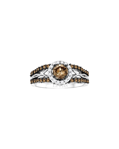 LE VIAN LE VIAN CHOCOLATE SOLITAIRE 14K 0.89 CT. TW. DIAMOND HALF-ETERNITY RING