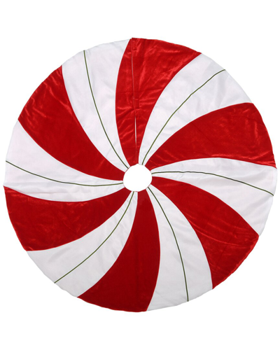National Tree Company 52in General Store Collection Peppermint Tree Skirt In Red