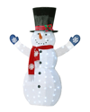 National Tree Company 72in Fuzzy Fabric Snowman With Led Lights In White