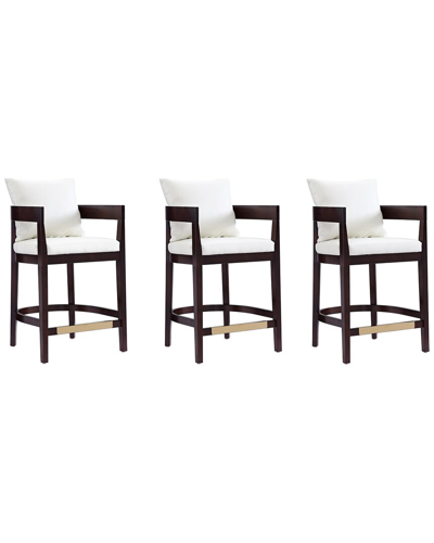 Manhattan Comfort Set Of 3 Ritz Counter Stools