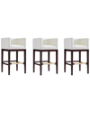 MANHATTAN COMFORT MANHATTAN COMFORT SET OF 3 KINGSLEY BAR STOOLS