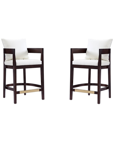 Manhattan Comfort Set Of 2 Ritz Counter Stools