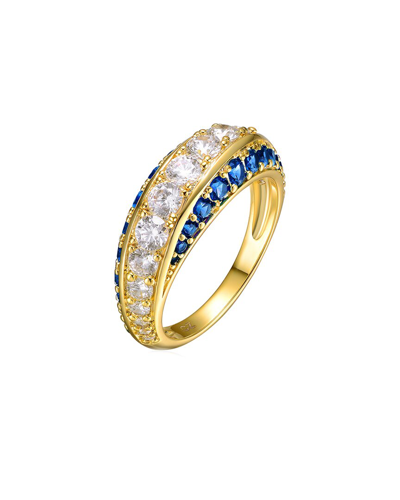 Rachel Glauber 14k Over Silver Cz Ring