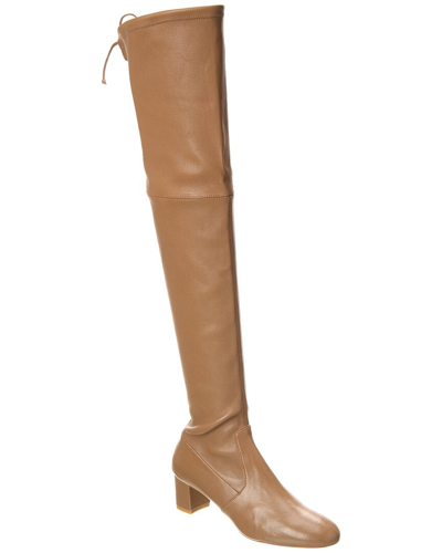 Stuart Weitzman Sofia City 50 Leather Over-the-knee Boot In Brown