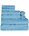 Superior Highly Absorbent Solid Assorted 8pc Quick-drying Towel Set