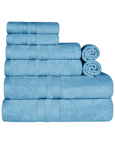 Superior Highly Absorbent Solid Assorted 8pc Quick-drying Towel Set