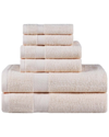 SUPERIOR SUPERIOR SOLID EGYPTIAN COTTON 6PC FAST-DRYING ABSORBENT TOWEL SET