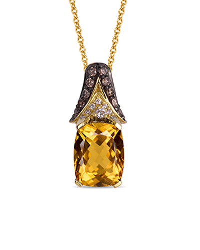 Le Vian Cinnamon Citrine 14k 2.92 Ct. Tw. Diamond & Citrine Pendant
