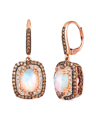 Le Vian Neapolitan Opal 14k Rose Gold 3.59 Ct. Tw. Diamond & Opal Earrings