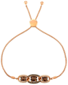Le Vian Chocolate Quartz 14k Rose Gold 2.66 Ct. Tw. Diamond & Smoky Quartz Bolo Bracelet