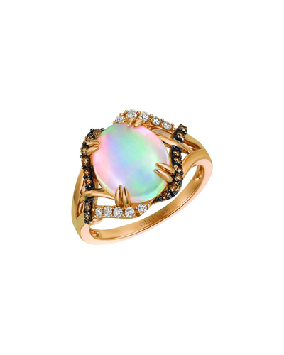 Le Vian Neapolitan Opal 14k Rose Gold 2.89 Ct. Tw. Diamond & Opal Half-eternity Ring
