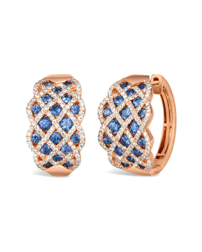 Le Vian Blueberry Sapphire 14k Rose Gold 2.21 Ct. Tw. Diamond & Sapphire Earrings