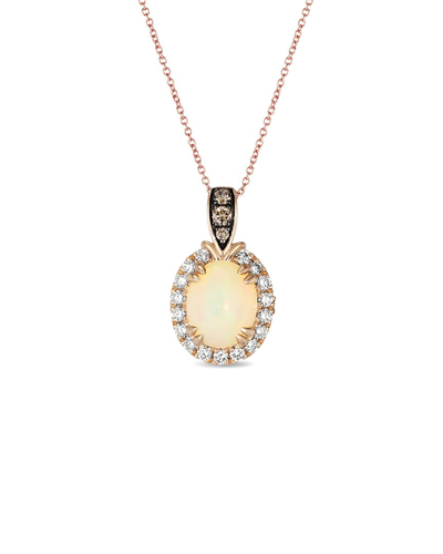 Le Vian Neapolitan Opal 14k Rose Gold 1.67 Ct. Tw. Diamond & Opal Pendant