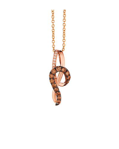 Le Vian Chocolate & Strawberry 14k Rose Gold 0.43 Ct. Tw. Diamond Pendant