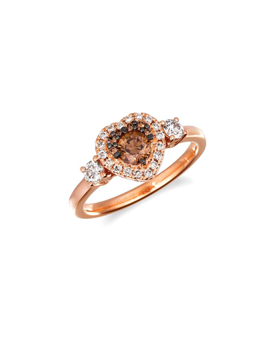 Le Vian Chocolate & Strawberry 14k Rose Gold 0.67 Ct. Tw. Diamond Half-eternity Ring